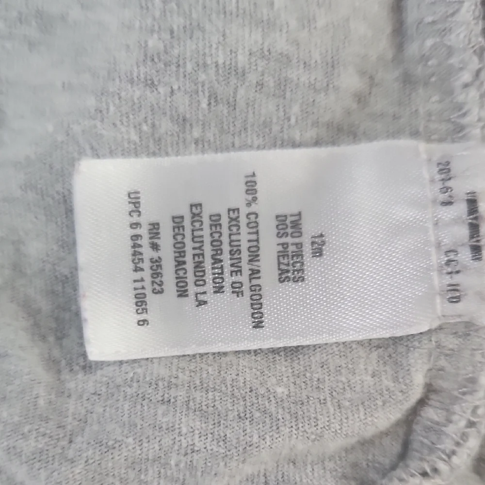 Carter's Gray and Red All Star Button Down Shirt 12 Months